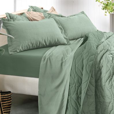 Jogo de Cama Queen 4 peças Altenburg Toque Acetinado Slim Verde