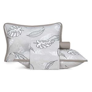 Jogo de Cama Casal Altenburg Blend Malha Leaf Urban