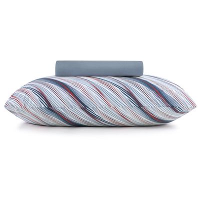 Jogo de Cama Solteiro King 2 peças Altenburg Malha Fio Penteado 100% Algodão Casual Blue