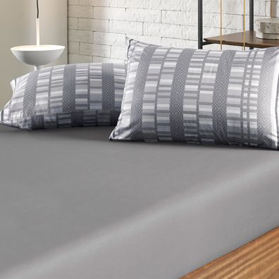 Jogo de Cama Solteiro 2 Peças Altenburg Toque Acetinado Tonal Grey