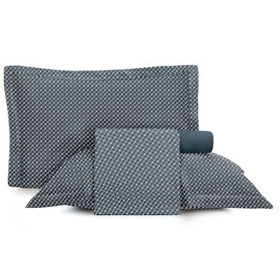 Jogo de Cama King 4 peças Altenburg Toque Acetinado Slim Azul