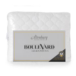 Saia Box Solteiro King Altenburg Boulevard Riviera Petit Poá New Poliéster Branco