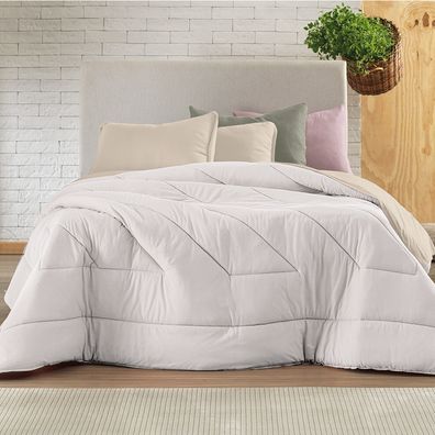 Edredom Queen Altenburg Malha Fio Penteado Branco