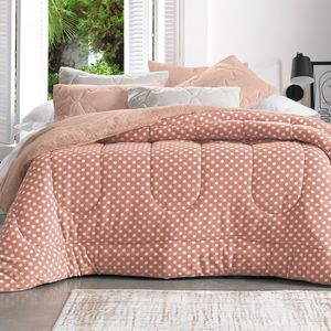 Edredom Queen Altenburg Blend Comfort Duo Maxi Poá Pink