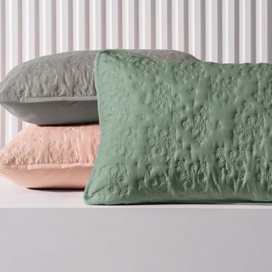 Porta Travesseiro Altenburg Toque Acetinado Ultrawave Poliéster Sweet Cinza