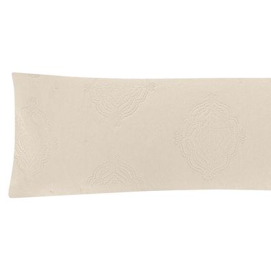 Porta Travesseiro Body Pillow Altenburg Toque Acetinado Ultrawave Florença Bege