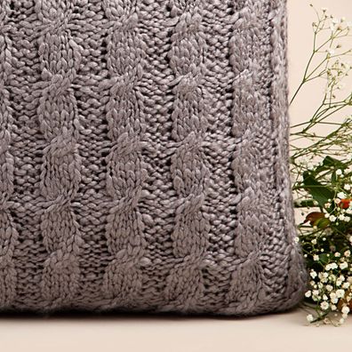 Almofada Altenburg Haus Tricot Catarina 45cm x 45cm Marrom