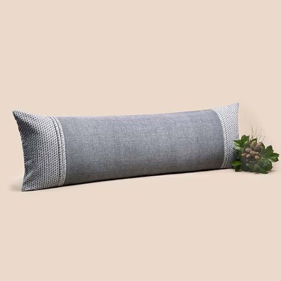 Fronha Body Pillow Altenburg Haus Chambray de Algodão Spectro Cinza