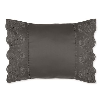 Fronha Altenburg Bordados em Cetim 300 Fios Colline 35cm x 50cm Cinza