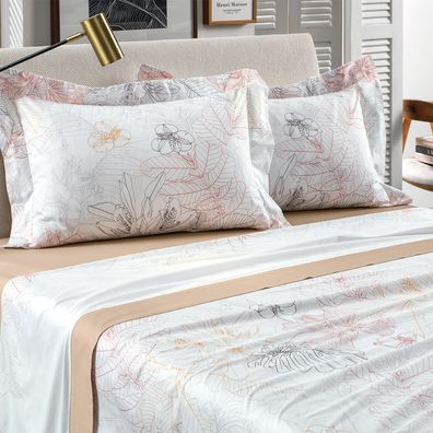 Jogo de Cama Queen 4 peças Altenburg Algodão Lux 200 Fios Sunshine