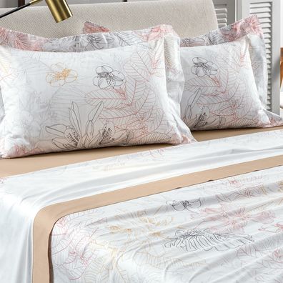 Jogo de Cama Queen 3 peças Altenburg Algodão Lux 200 Fios Sunshine
