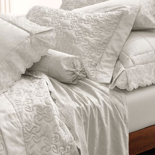 Jogo de Cama Queen Altenburg Bordados em Cetim 300 Fios Serene