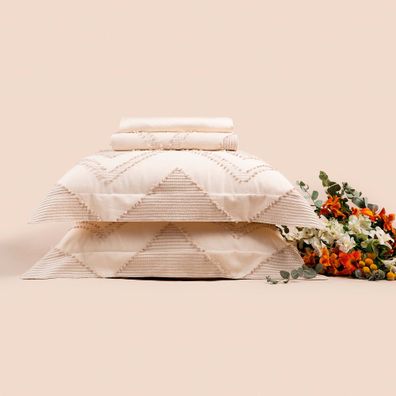 Jogo de Cama Casal Altenburg Haus Sofie Bege