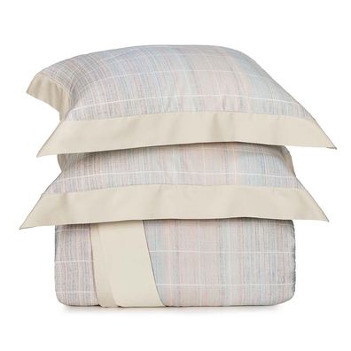 Jogo de Edredom Casal Altenburg Cetim Sublime 300 Fios Sunset Plaid