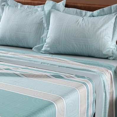 Jogo de Cama Casal 3 peças Altenburg Algodão Lux 200 Fios Ocean Line