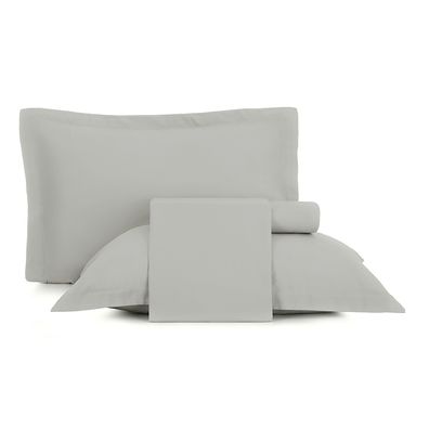 Jogo de Cama Queen 4 peças Altenburg Toque Acetinado Cimento Queimado