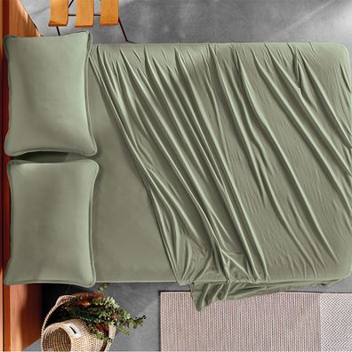 Jogo de Cama Casal 4 peças Altenburg Malha Fio Penteado Verde