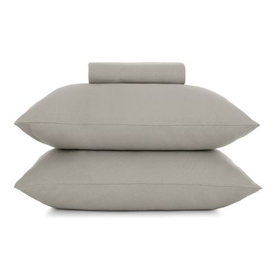 Jogo de Cama Queen 3 peças Altenburg Malha Fio Penteado Cinza