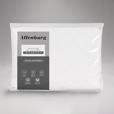 Protetor de Colchão King Altenburg Impermeável Toque Acetinado Branco