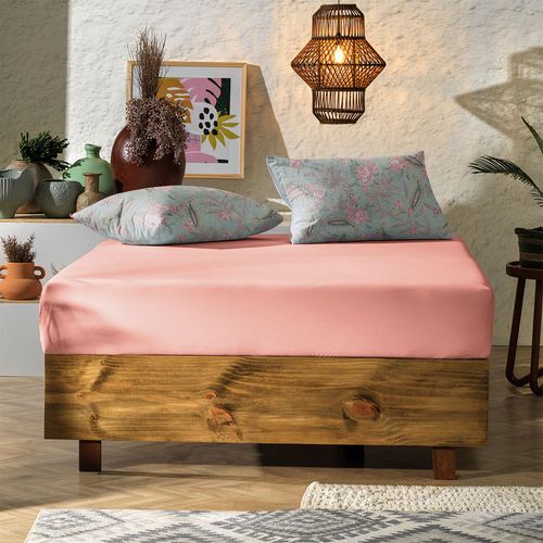 Jogo de Cama Queen Altenburg  Brisa 04 Rosa