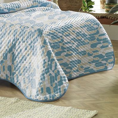 Jogo de Colcha Solteiro Altenburg Brisa 01 Azul