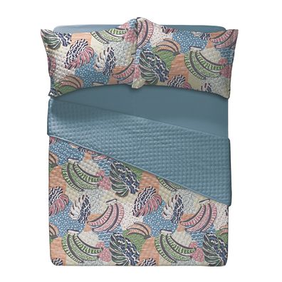 Jogo de Colcha Queen Altenburg Borogodó 01 Azul