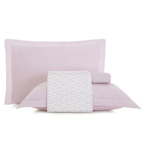 Jogo de Cama Casal Altenburg Percal 180 Fios Organic Rose Rosa