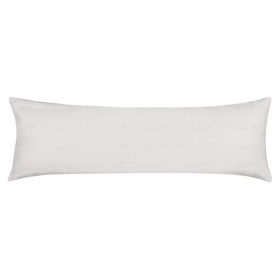 Porta Travesseiro para Body Pillow Altenburg Malha Fio Penteado Branco 40cm x 1,30m