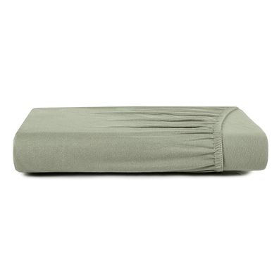 Lençol com Elástico Solteiro Altenburg Malha Fio Penteado Verde