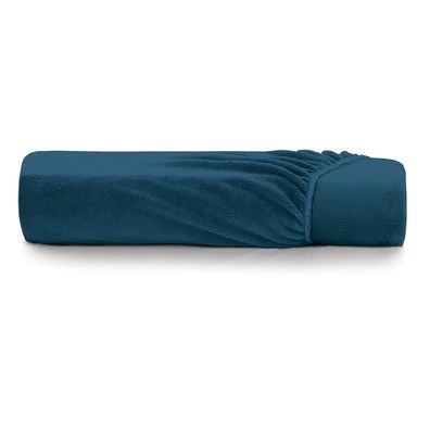 Lençol com Elástico Solteiro Altenburg Blend Plush Azul