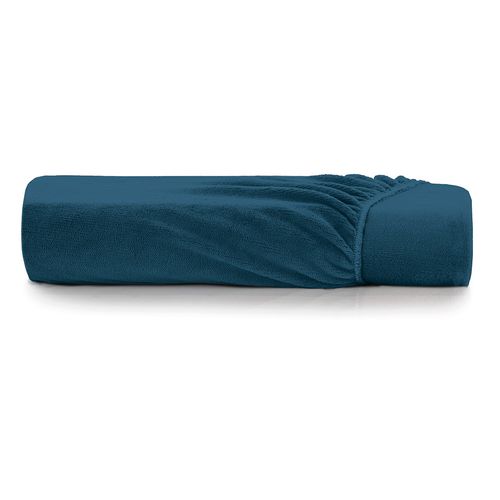 Lençol com Elástico Casal Altenburg Blend Plush Azul