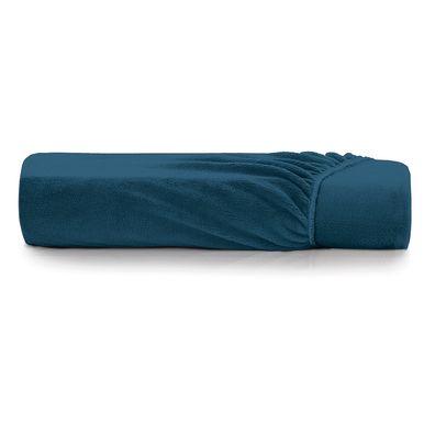 Lençol com Elástico Casal Altenburg Blend Plush Azul