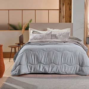 Edredom Casal Altenburg Blend Comfort Sherpa Cinza