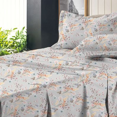 Jogo de Cama Casal 4 Peças Altenburg Toque Acetinado Campo Silvestre