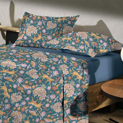 Jogo de Cama Casal 4 Peças Altenburg Toque Acetinado Flora Fashion