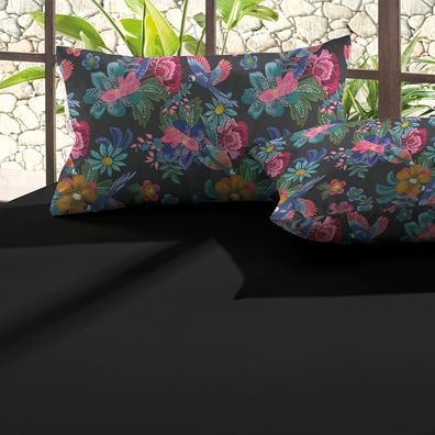 Jogo de Cama Solteiro 2 Peças Altenburg Toque Acetinado Vintage Bird
