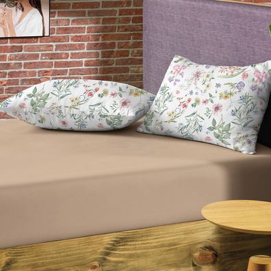 Jogo de Cama King 3 Peças Altenburg Toque Acetinado Flores do Campo
