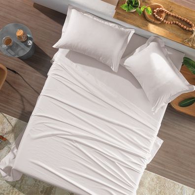 Jogo de Cama King 4 Peças Altenburg Toque Acetinado Branco