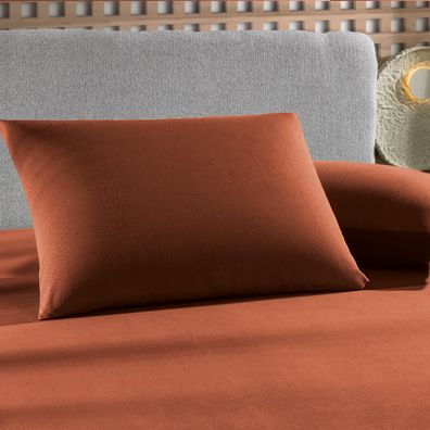 Jogo de Cama Casal 3 Peças Altenburg Malha Fio Penteado Laranja Autumn