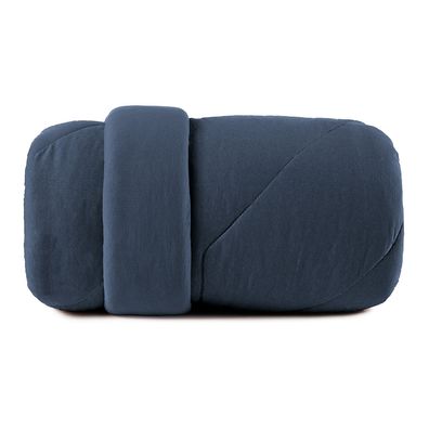 Edredom Casal Altenburg Malha Fio Penteado Azul Minimal