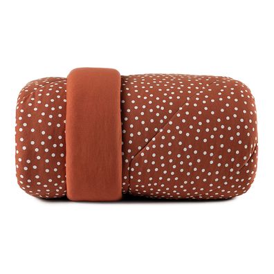 Edredom Queen Altenburg Malha Fio Penteado Bits Laranja