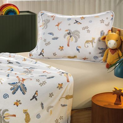 Jogo de Cama Solteiro 3Pcs Altenburg Mundo Kids Amazônia