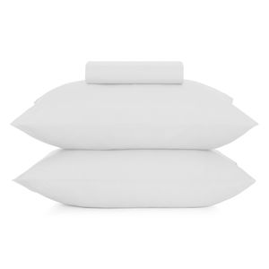 Jogo Cama Simples Altenburg 3pc Liso Toque Acetinado - Branco