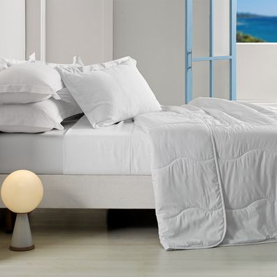 Edredom Casal Altenburg Toque Acetinado Verano Branco