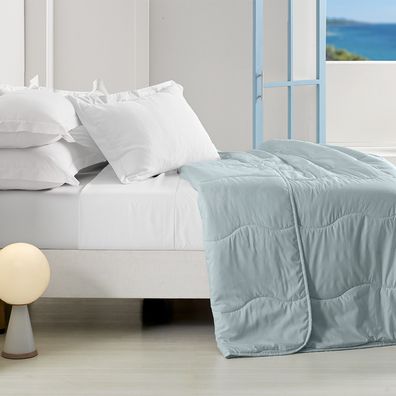 Edredom Casal Altenburg Toque Acetinado Verano Azul