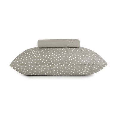 Jogo de Cama Solteiro King Altenburg Malha Fio Penteado Bits Cinza