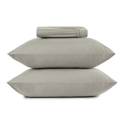 Jogo de Cama King 3 Peças Altenburg Malha Fio Penteado Cinza  Platinum