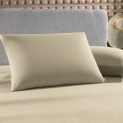 Jogo de Cama Queen Altenburg Malha Fio Penteado Bege  Noale