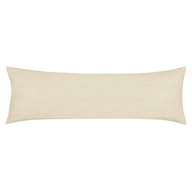 Porta Travesseiro Body Pillow Altenburg Malha Fio Penteado 100% Algodão Bege Noale