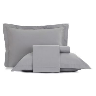 Jogo de Cama Queen 4 Peças Altenburg Toque Acetinado  Cinza